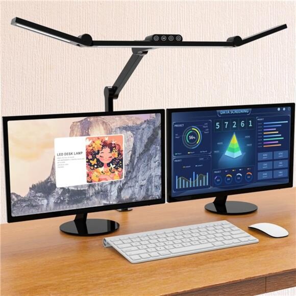Led Desk Lamp with Clamp, Architect Desk Lamp for Home with Atmosphere Lights - Picture 1 of 7
